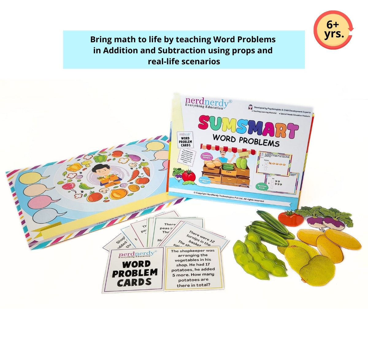 NerdNerdy SumSmart Math Word Problems/Addition & Subtraction/ 6yrs/Can be used for Special Education - NerdNerdy