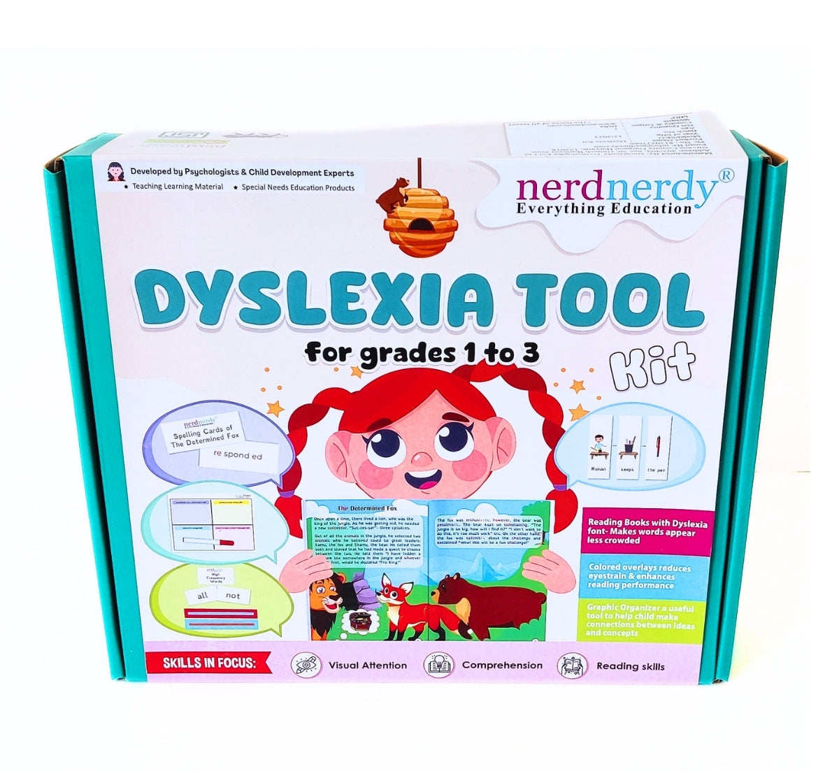 NerdNerdy Dyslexia Kit/ learning disability/kit for 6+yrschildren/ - NerdNerdy