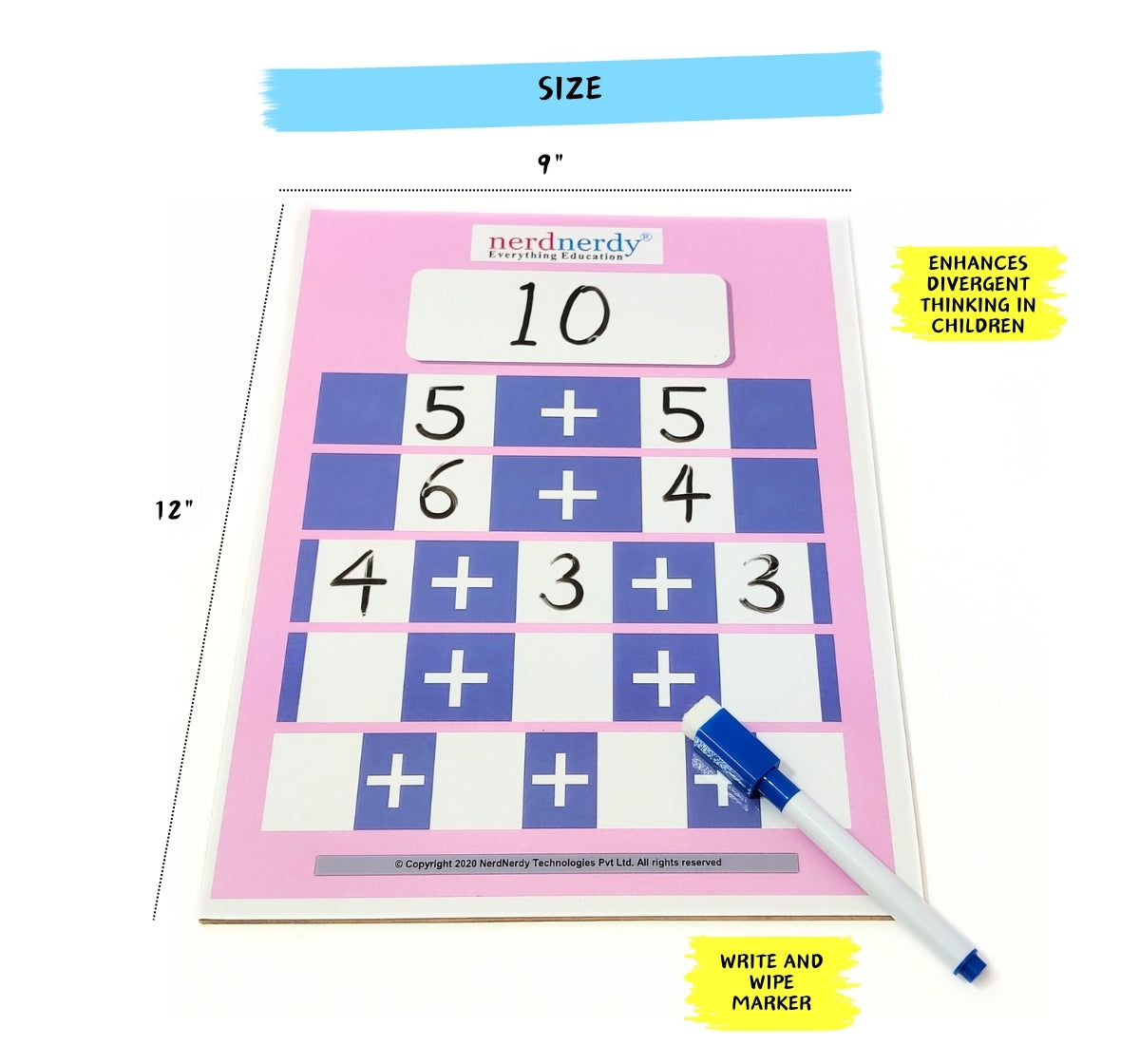 NerdNerdy Count and Add kit for 6+yrs/Interactive /Includes Divergent thinking problems. - NerdNerdy