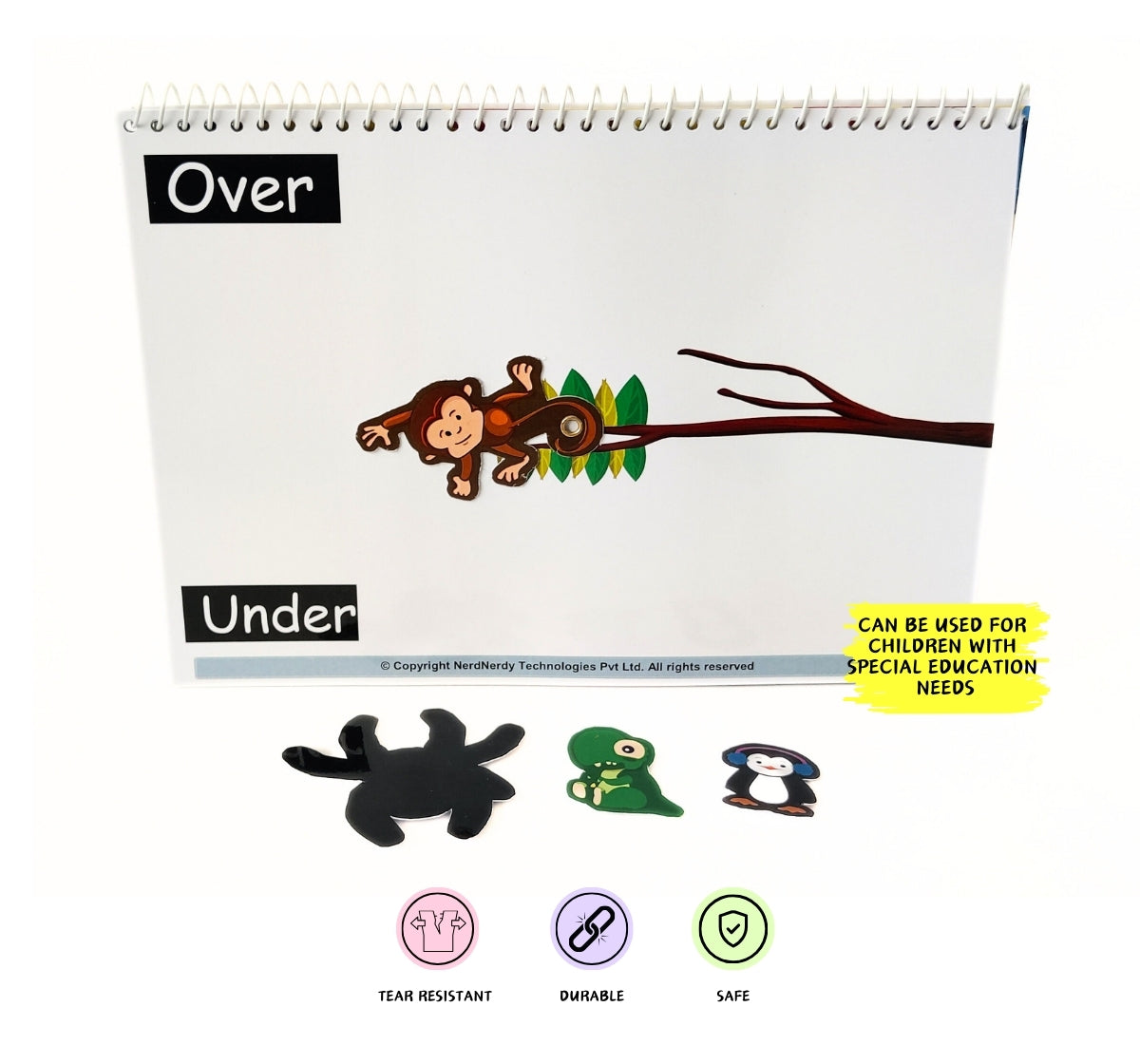 NerdNerdy Opposites Level 1/3+yr/ TLM/ home &classroom/can be used for children with Special Education needs. - NerdNerdy