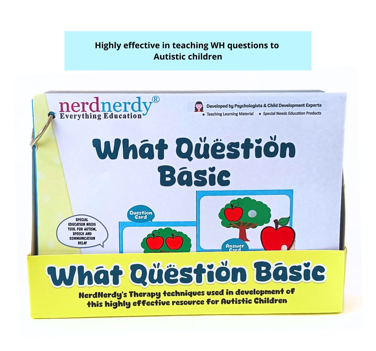 NerdNerdy 'What' Question Basic Level/Interactive hands on cards for children with Autism - NerdNerdy