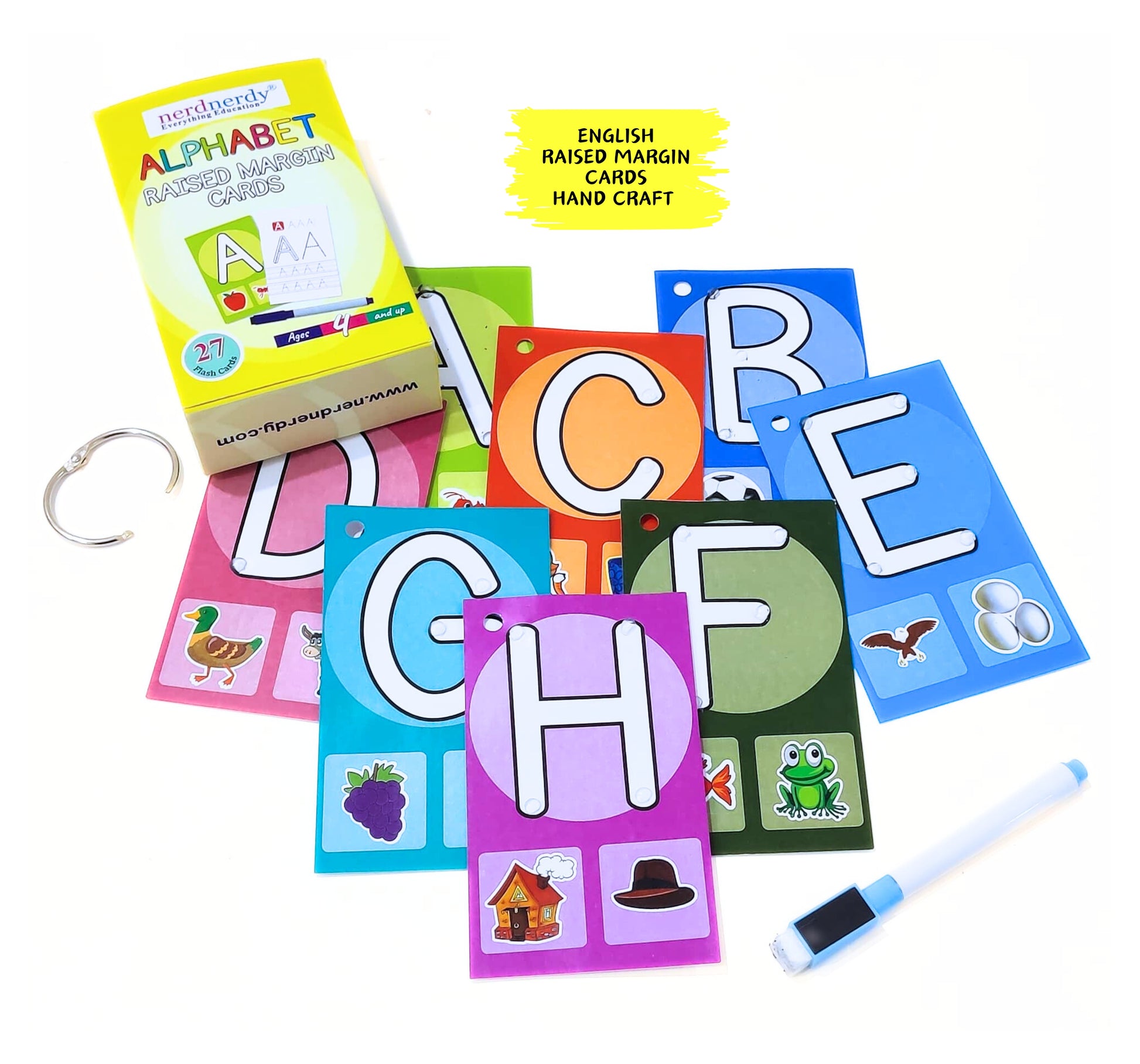 NerdNerdy Sensory Tactile Raised margins Kit - Level 1/  useful kit for those with defecit in fine motor skills, dyslexia, dysgraphia, autism or those having writing issues - NerdNerdy