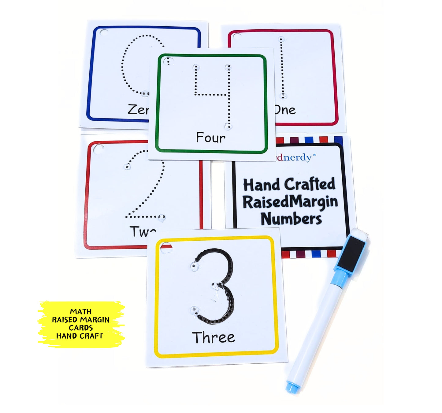 NerdNerdy Sensory Tactile Raised margins Kit - Level 2/  useful kit for those with defecit in fine motor skills, dyslexia, dysgraphia, autism or those having writing issues - NerdNerdy