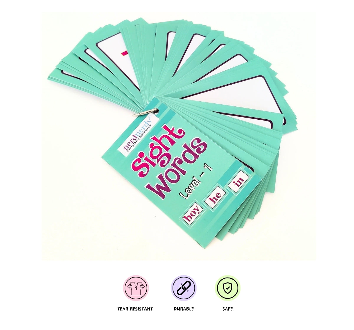 NerdNerdy English Sight Words Flash Cards Level-1 - NerdNerdy