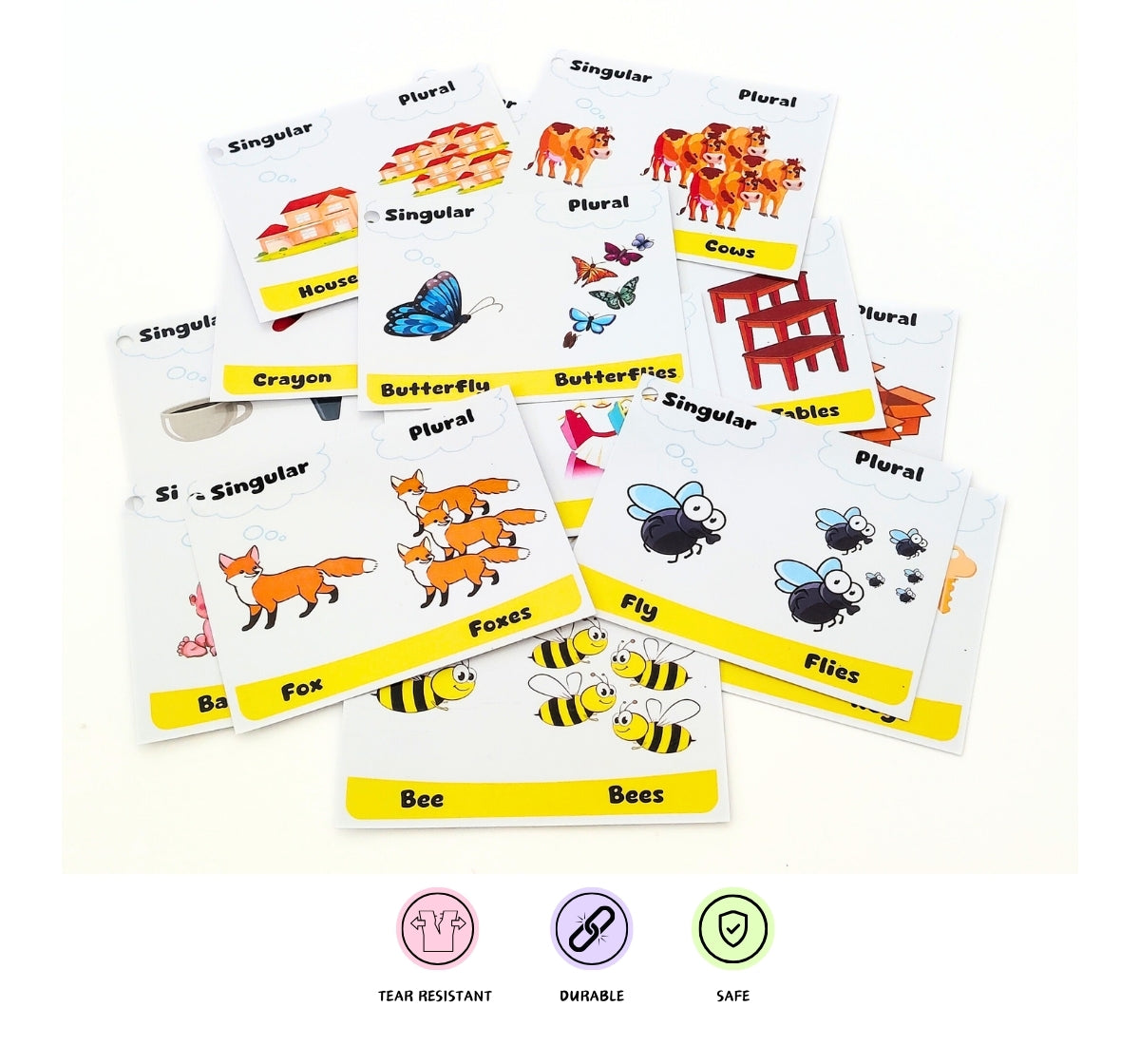 NerdNerdy English Singular Plural Flash Cards - NerdNerdy